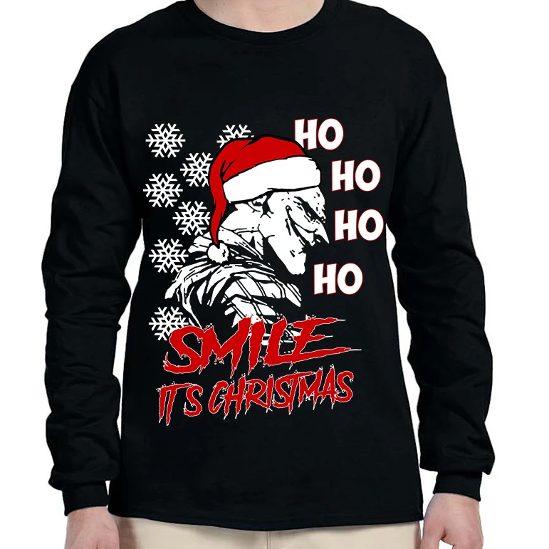 Men's Long Sleeve Christmas Joker Smile Its Christmas Ugly Gift (2)