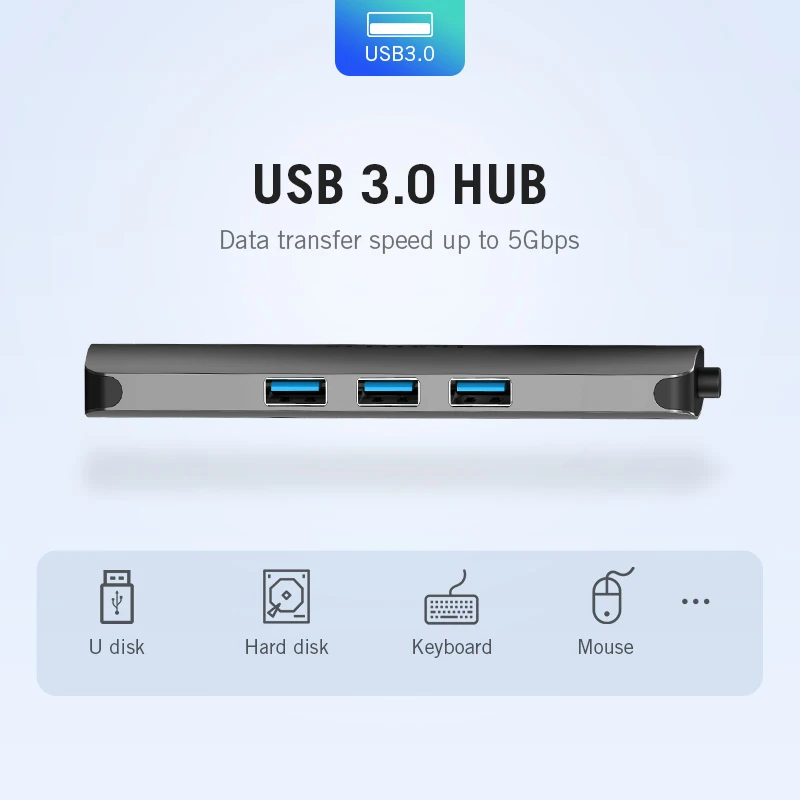 Док станция Vention Thunderbolt 3 USB Type C в HDMI 0 RJ45|hub type c|hub 3.0hub usb |