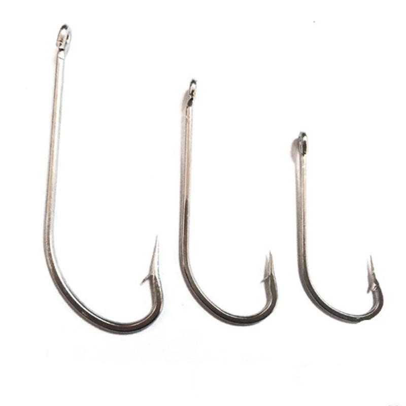 INFOF 4 pieces/lot bass fishhooks carp fishing hooks barbed hook steel