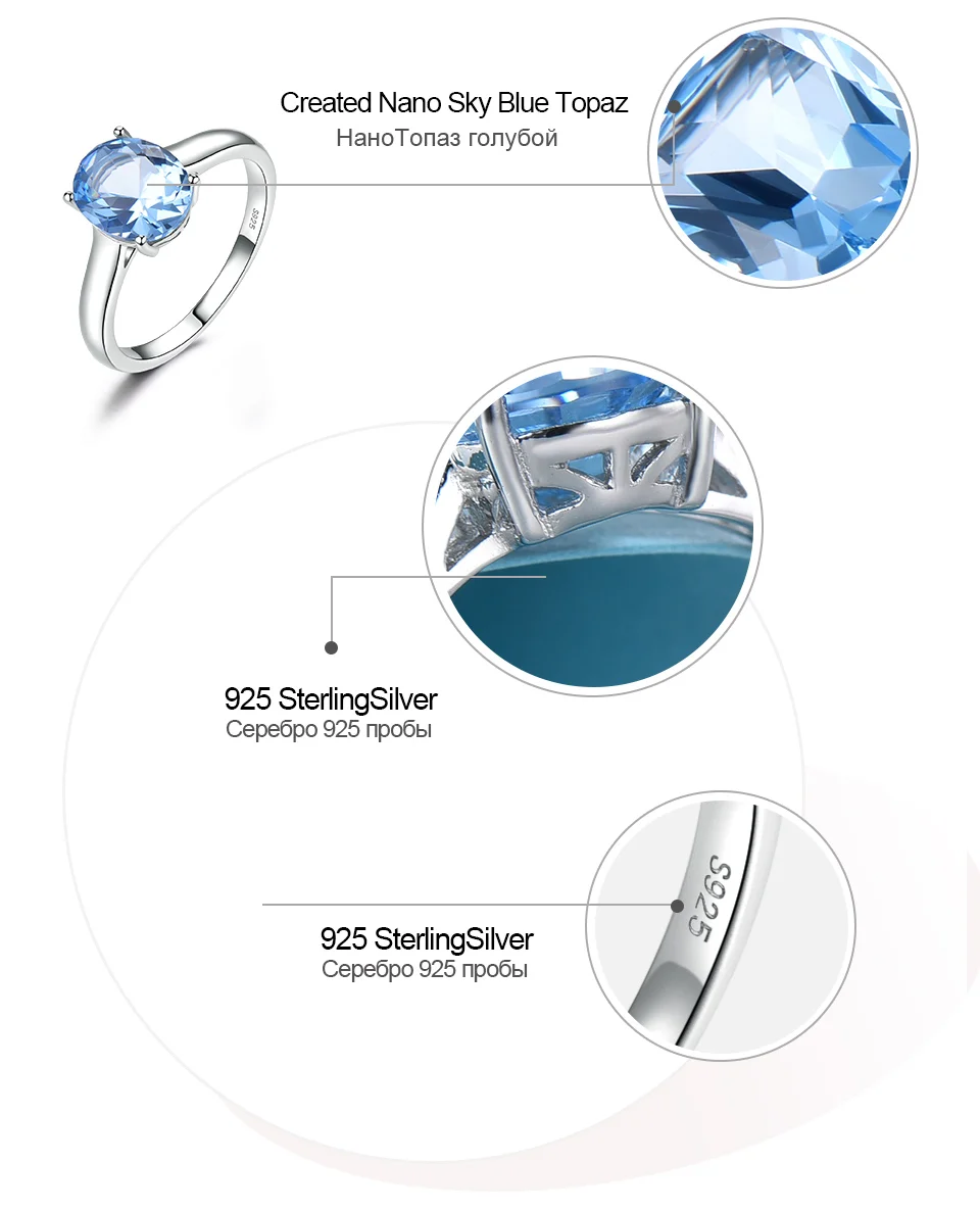UMCHO, подлинные 925 пробы, серебряные кольца для женщин, голубой топаз, драгоценный камень, обручальное кольцо, камень по месяцу рождения, романтическое ювелирное изделие