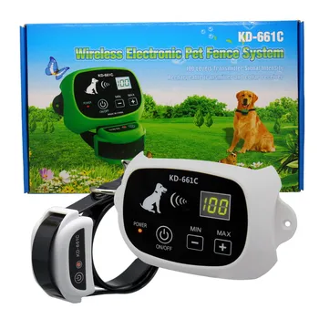 

Wholesale KD-661C Waterproof Rechargeable Wireless Electronic Pet Fence System with Rechargeable Transmitter and Receiver Collar