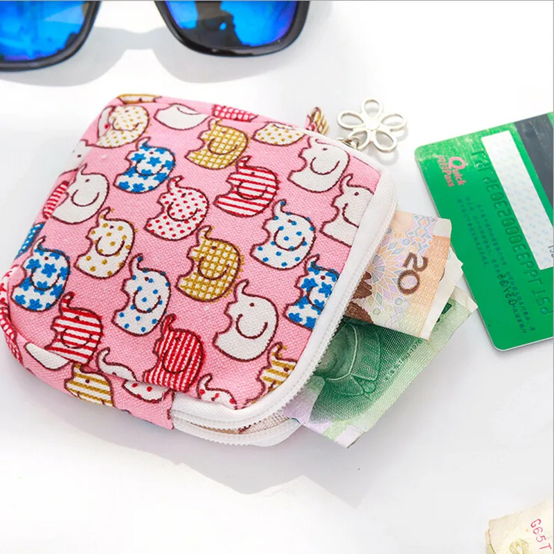Cute Cartoon Sanitary Napkin Bag Purse Holder Organizer Storage Bags