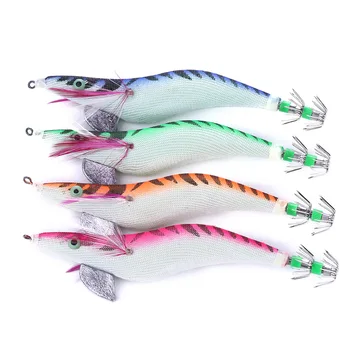 

On Sale Squid Jig 13.5cm 19g Fishing Lures Artificial Wooden Shrimp Lure Hooks Crawfish Baits Noctilucent Shrimp 3D Eyes