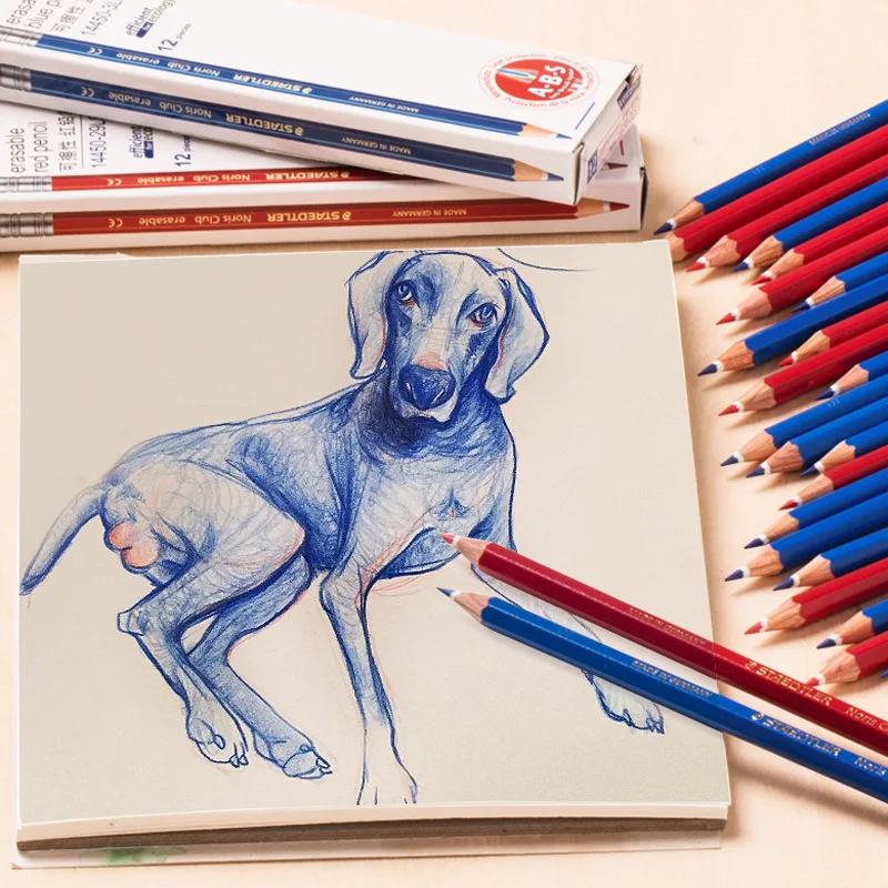 12pcs STAEDTLER 144 Colored Pencils With Eraser Drawing Pencil School Stationery Office Art Supplies Student Painting Pencils 3