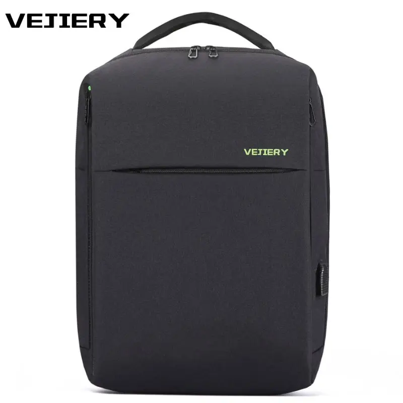 

VEJIERY Oxford Men Backpack 15.6 Inch Laptop USB Charging Stundet Backpack For Teenager Fashion Male Leisure Travel Backpack