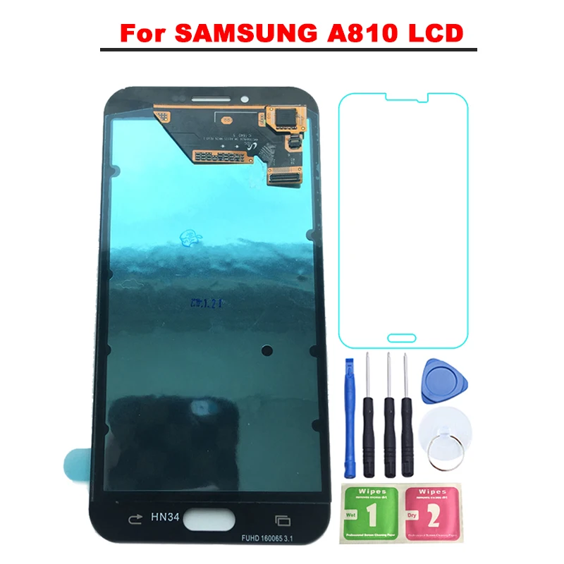 

5.7'' Super AMOLED LCD For SAMSUNG GALAXY A8 2016 A8100 A810 Touch Screen Digitizer Assembly Replacement For A810 LCD Screen