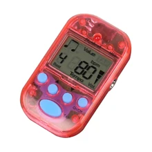 ABS mini electronic metronome with 1 button battery 11.8cm * 7.8cm * 2.5cm transparent