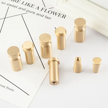 

Nordic Simple Metal Wall Hanging Brass Porch Hook Wardrobe Golden Brass Decorative Coat Key Hook Hanger-4Pack