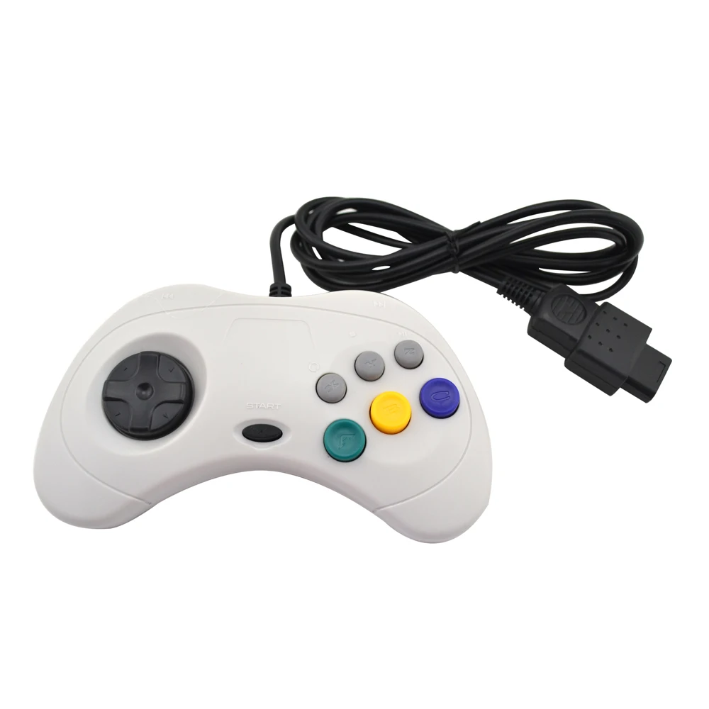 10PCS For Sega Saturn controller USB Wired Gamepad Joysticks JoyPad for PC MAC Black White | Электроника