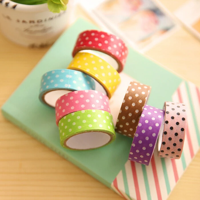 Ideas For Making Handmade Cards Part - 36: 10 Rolls Of Creative Washi Paper Masking Tape Dots Idea For Handmade Album/scrapbook/card Making/colored Tapes For Sale-in Stickers From Home U0026 Garden On ...