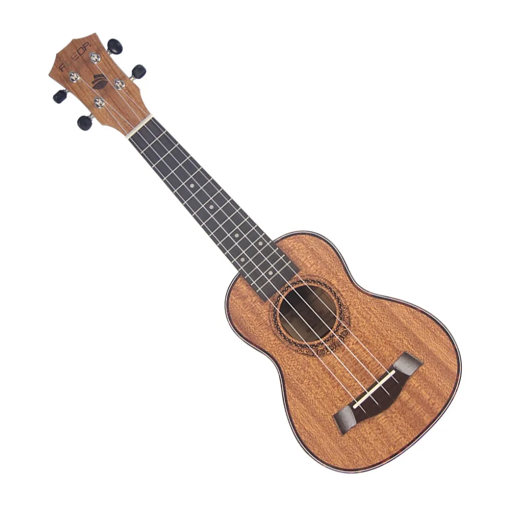 

FLEOR Ukulele Soprano Mahogany Ukelele Uke 21 inch 15 Frets 4 String Guitar Guitarra Instrument for Beginner