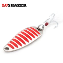LUSHAZER brand Fishing lure spoon 2g 5g 7g 10g 15g 20g Gold Silver fishing bait spoon