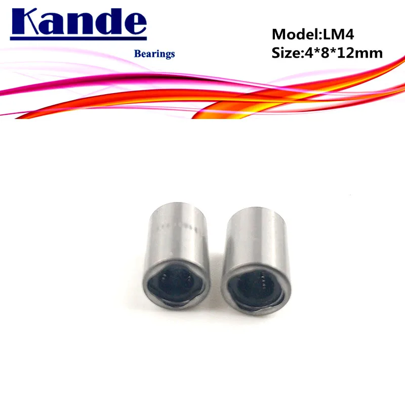 

LM4UU 1pc High quality LM4 Linear Bearing 4x8x12 mm LM4 UU for 3d printer Linear Bearing SM4UU