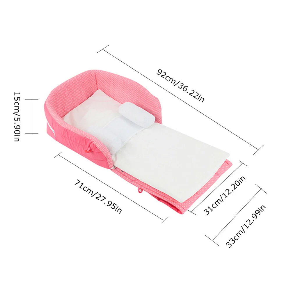 Хлопок переносная люлька кровать мульти-Функция детские колыбели кроватки для новорожденных Блокировка от детей, складная коляска для путешествий, дети стол и стул, детский манеж-кровать