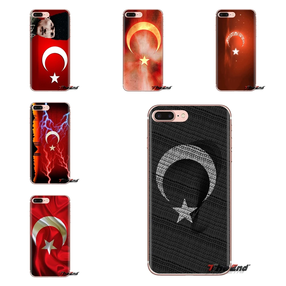 TPU Transparent Shell Cover For Samsung Galaxy A3 A5 A7 A9 A8 Star A6 Plus 2018 2015 2016 2017 Turkei Turkey Ataturk Flag Banner |