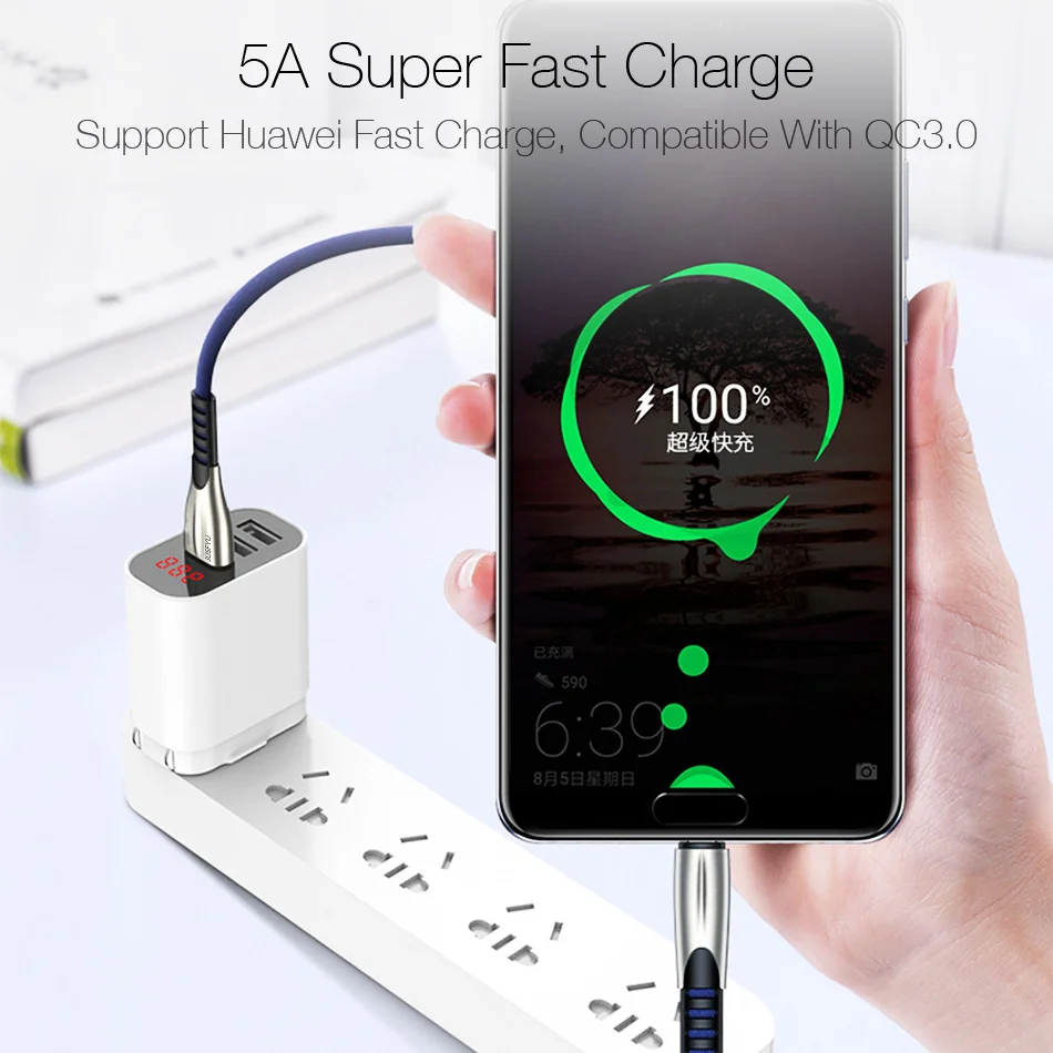 Кабель 3 А usb type-C для быстрой зарядки, кабель type-c для samsung S10 S9 S8 Plus Xiaomi Redmi Oneplus 6t 6 5t USB C кабель для передачи данных