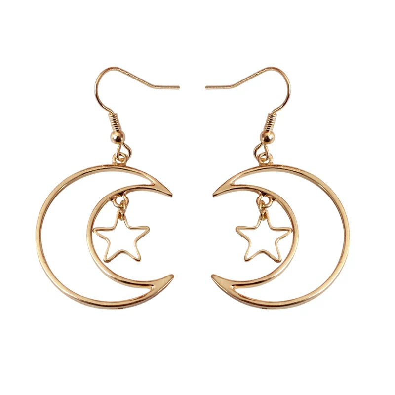Free shipping fashion ladies jewelry Star moon kitten hollow pendant