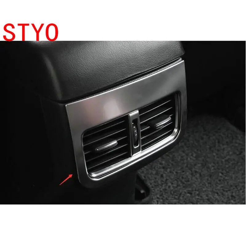 

STYO Автомобильная задняя консоль для кондиционера, крышка рамы, отделка из нержавеющей стали для 2017-2018 LHD MAZDAS CX-5 CX5