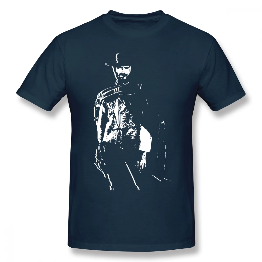 Clint Eastwood футболка CLINT EASTWOOD футболка уличная ХХХ футболка с коротким рукавом Забавный принт Мужская хлопчатобумажная футболка - Цвет: Navy Blue