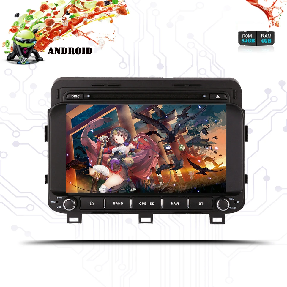 Top 4GB+64GB Android 9.0 Car DVD CD Video player headunit For Kia OPTIMA K5 2014+ Gps navi 3/4g lte mirror swc rds bt aux sd usb 0