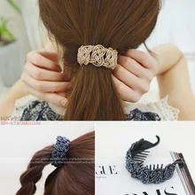 Аксессуары для волос и головы ювелирные изделия из бисера Шпилька заколка для хвоста конский хвост заколка-цветок банан зажим вертикальный зажим женский G0331