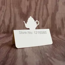Место Карты Чайник чаепитие Набор Placecards Элегантные Свадебные На Заказ Юбилейная таблица эскорт Карты