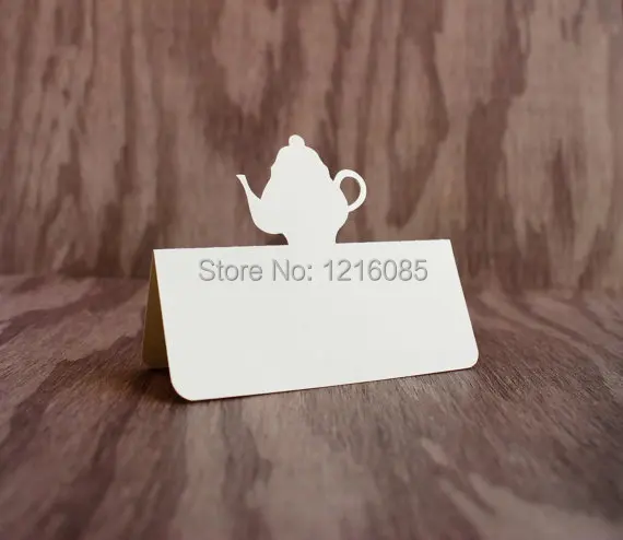 

Place Cards Teapot Tea party Set Placecards Elegant Wedding Custom Anniversary table escort Card