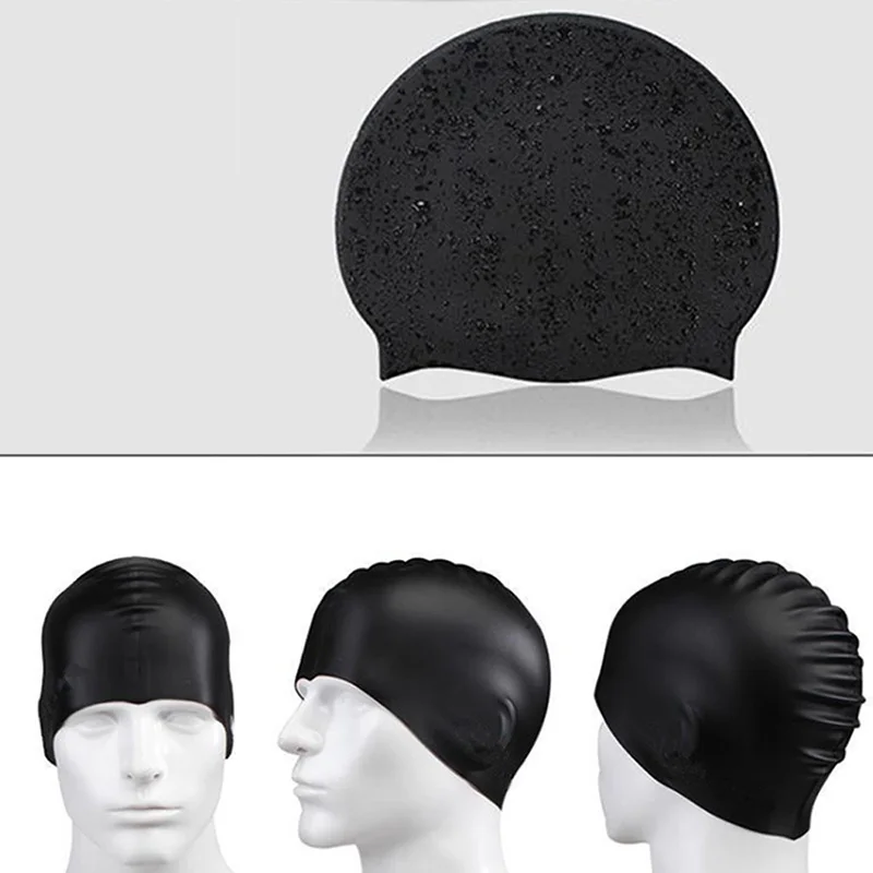 1 Piece Unisex Waterproof Silicone Swimming Cap Ear Protection Cup Diving Swim Hat for Head