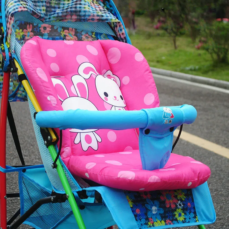 Милый дизайн, мультяшный коврик для детской коляски, коврик для детской коляски, дышащий, подушка для сиденья, общий хлопок, плотная коляска, матрас