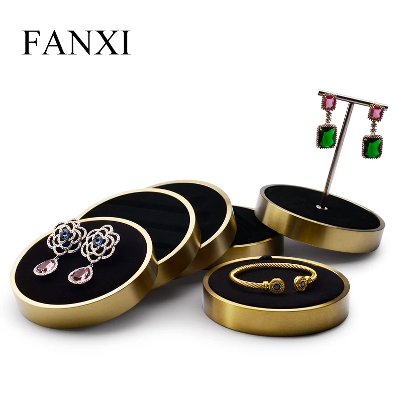 FANXI модные серьги дисплей металлическое кольцо Дисплей Стенд браслет выставка