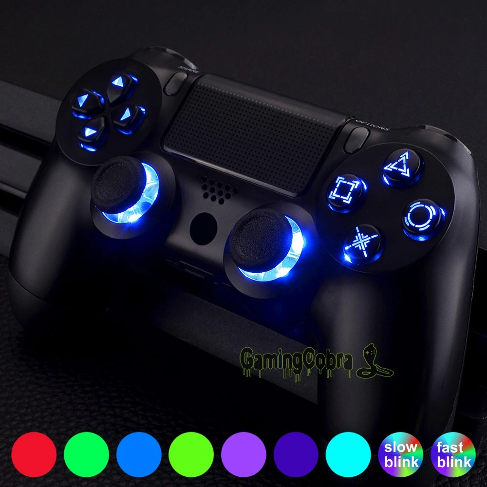 Extremerate Multi Colors Luminated D Pad Thumbsticks Face Buttons Dtf Led Kit For Ps4 All Model Controller Replacement Parts Accessories Aliexpress