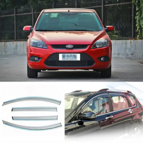 

Jinke 4pcs New Clear Window Vent Shade Visor Wind Deflectors For Ford Focus Hatchback