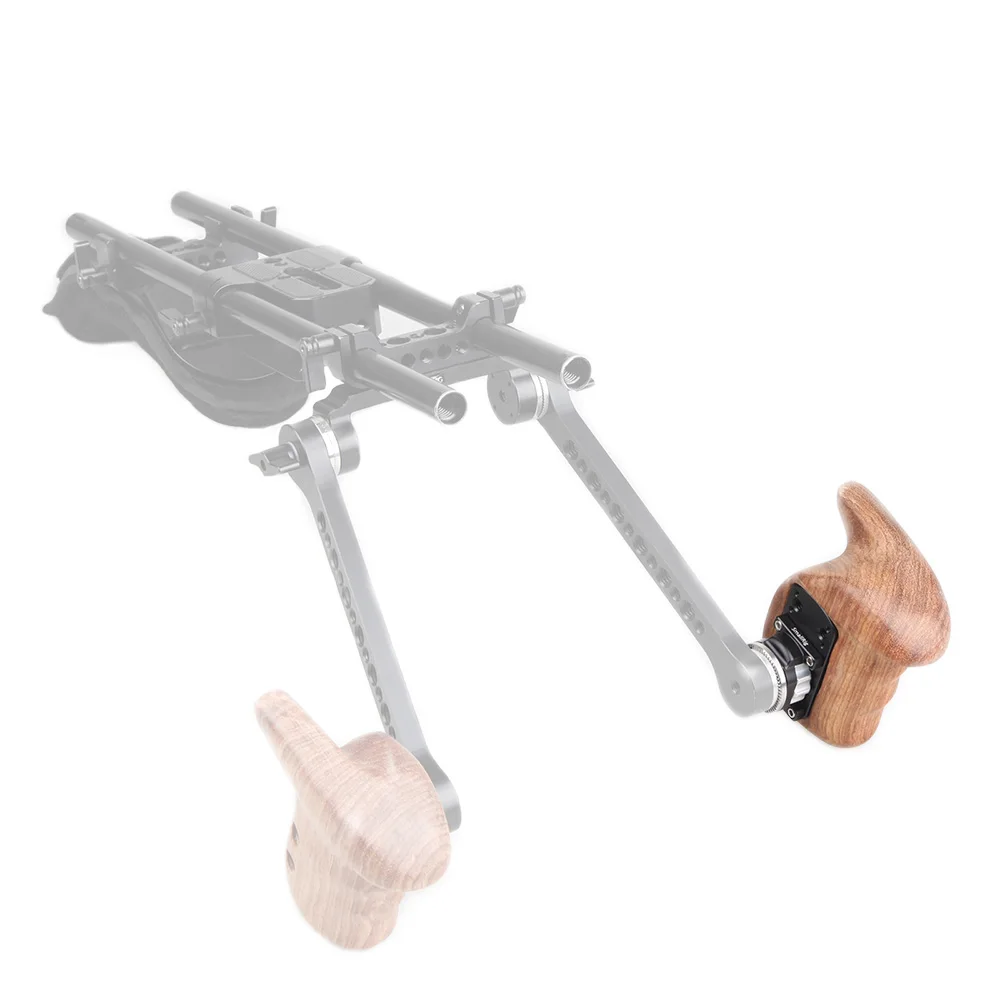  SmallRig Left Side Wooden Grip with Arri Rosette For DSLR Camera Handle Grip Adjustable Quick Relea