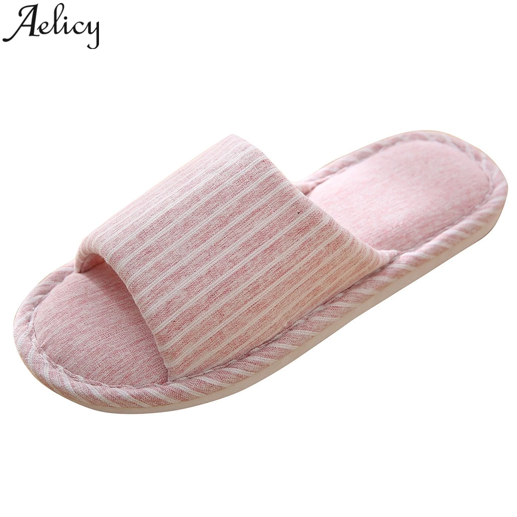 

JAYCOSIN Women Men Fashion Casual Couples Household Slippers Anti-skid Striped Indoor Shoes Ladies Slippers For Summer Beach
