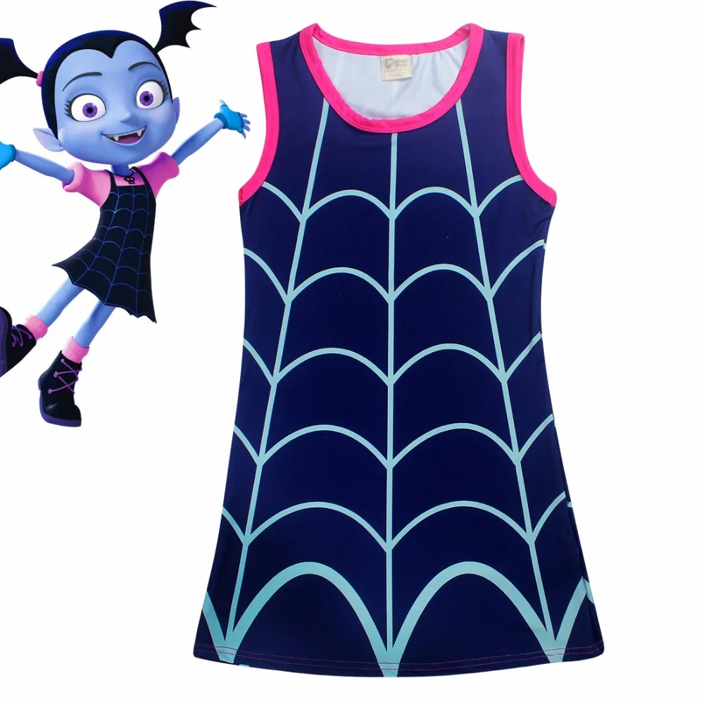

Moana Dress Summer Sleeveless Girl Dresses Baby Cartoon Vampirina Vestido Clothes Princess Party Dress Children Clothing DS9