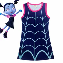 Moana Vestido de verano sin mangas vestidos de niña bebé dibujos animados vampiro Vestido de princesa Vestido de fiesta ropa para niños DS9(China)