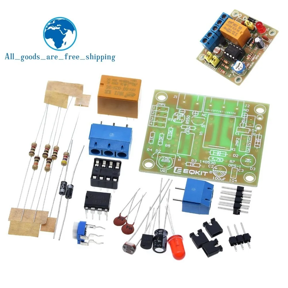 

LM393 DIY Light Operated Switch Kit Light Control Switch Photosensitive DIY Electronic Trigger Output Mode Module Funny DIY Kit