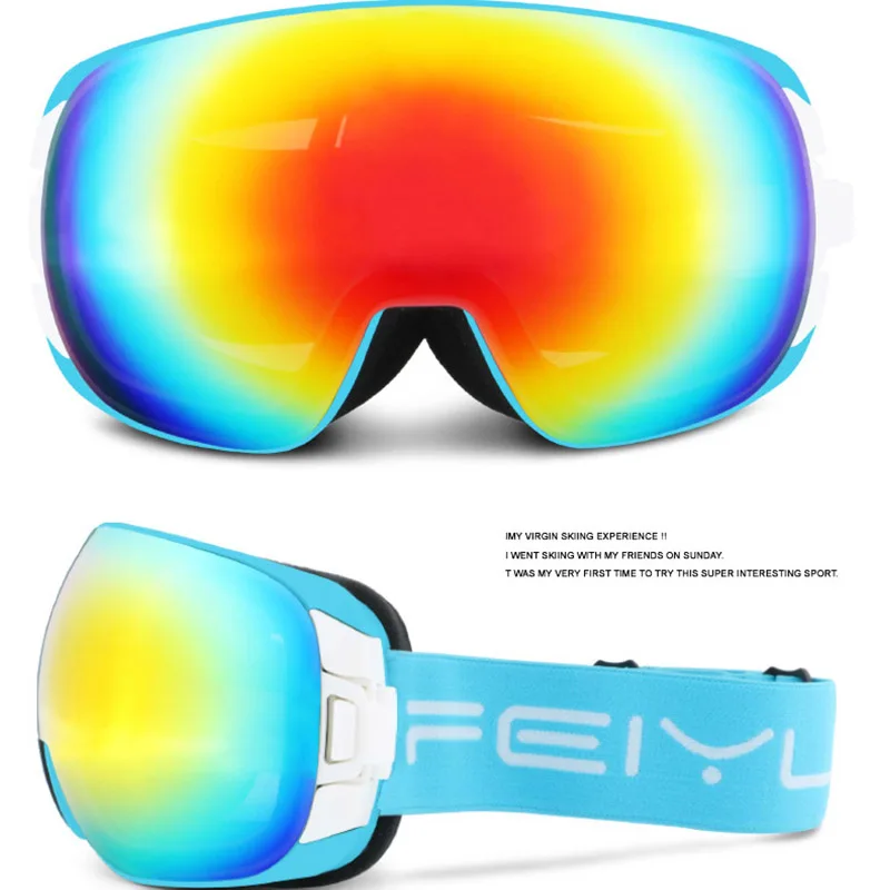 تزلج نظارات UV400 مكافحة الضباب كبيرة تزلج مزدوجة طبقات tpu نظارات التزلج الرجال النساء الثلوج على الجليد نظارات