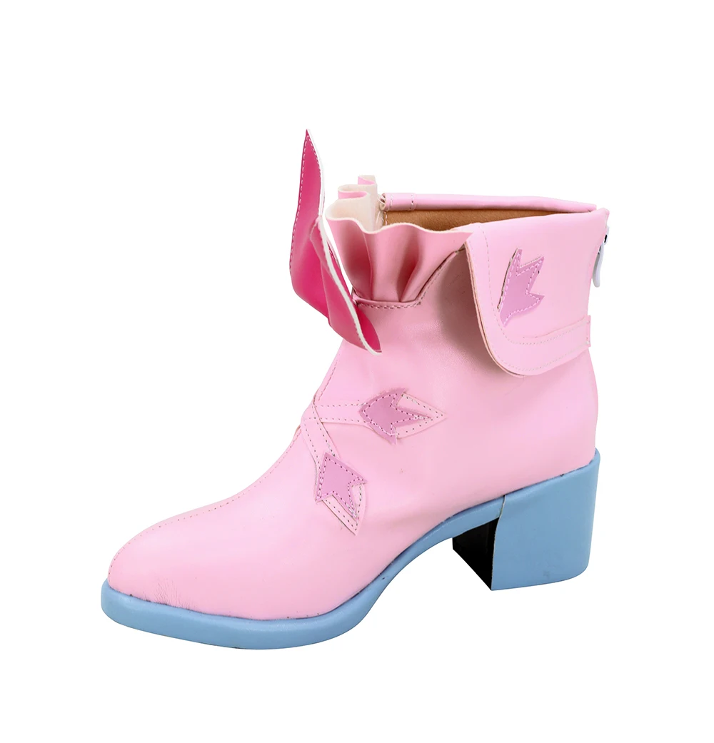 ELSWORD Laby 2nd Path Cosplay Boots Pink Shoes Custom Made (4)