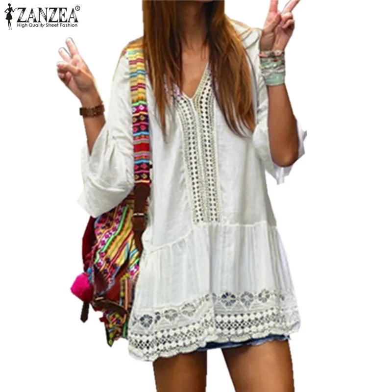 ZANZEA font b 2018 b font font b Summer b font Boho Beach font b Dress