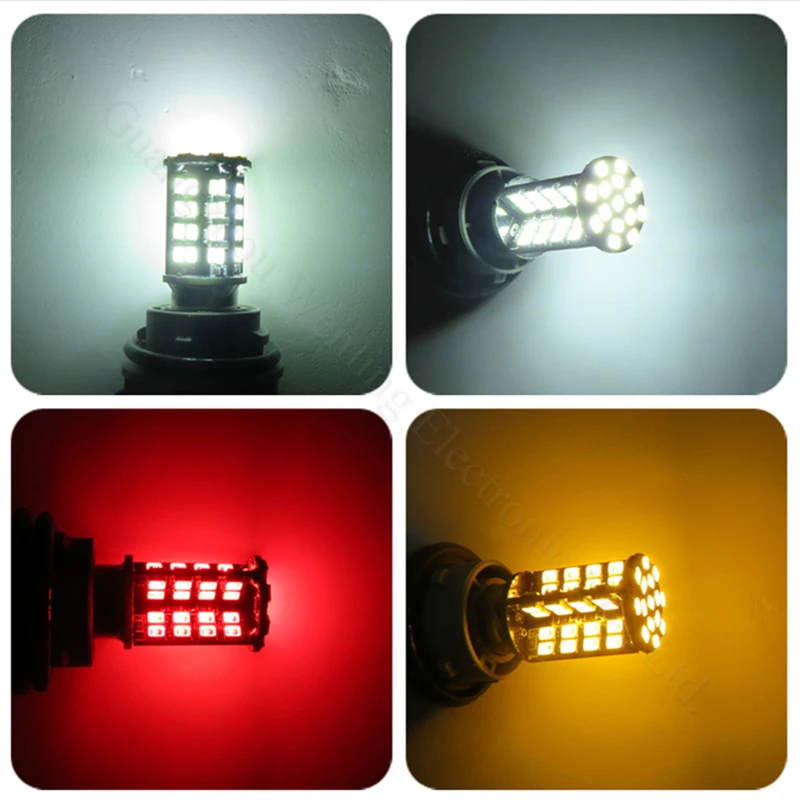 WLJH 2x Светодиодный светильник P21W 1156 BA15S светодиодный 79 2835 SMD Canbus 12 В автоматический