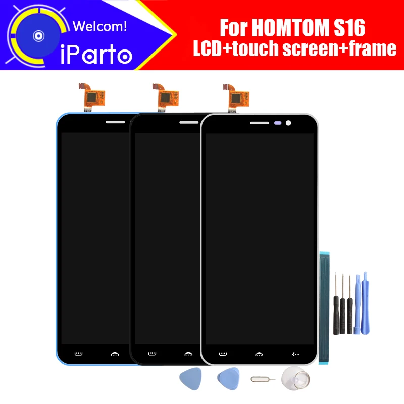 

5.5 inch HOMTOM S16 LCD Display+Touch Screen + Frame 100% Original Tested Digitizer Glass Panel Replacement For S16 Phone