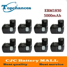 8X High Quality Power Tool Rechargeable Battery For Hitachi EBM1830 327730 BCL1815 DH18DL DS18DL DV18DL 18V 5000mAh Li-ion