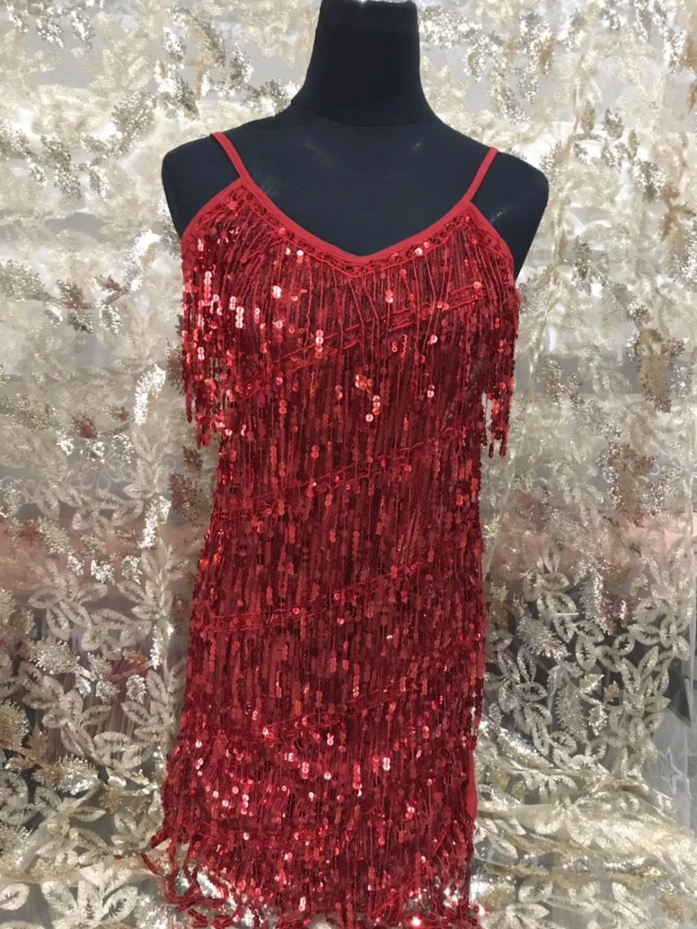 15 Yards Washable 15cm Wide Sequins Fringe Dancewear Dress Costume