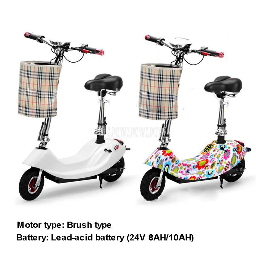 

Mini Bike Foldable E-bike Adult Electric Bicycle Bike Women Lady Electric Scooter 350W Brush Motor With Seat 24V 8/10AH Battery