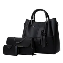 Женская сумка на плечо, 3 шт., Высококачественная сумка на плечо с кисточками, сумка через плечо, кожаная сумка на плечо# YL5