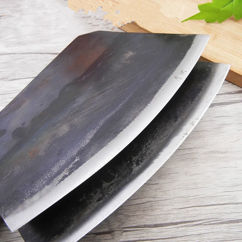 CZQ Carbon Steel Forged Professional Chef Chopping Bone Knife Cutting Big Bone Firewood Knives Kitchen Cutting Axe Butcher Knife