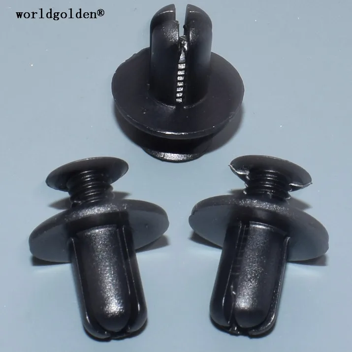 

worldgolden 100pcs plastic fasteners Venting Grille Port Side Sill Bumper Fender Retainer for Hyundai#86590-28000 KIA#0G0325007A