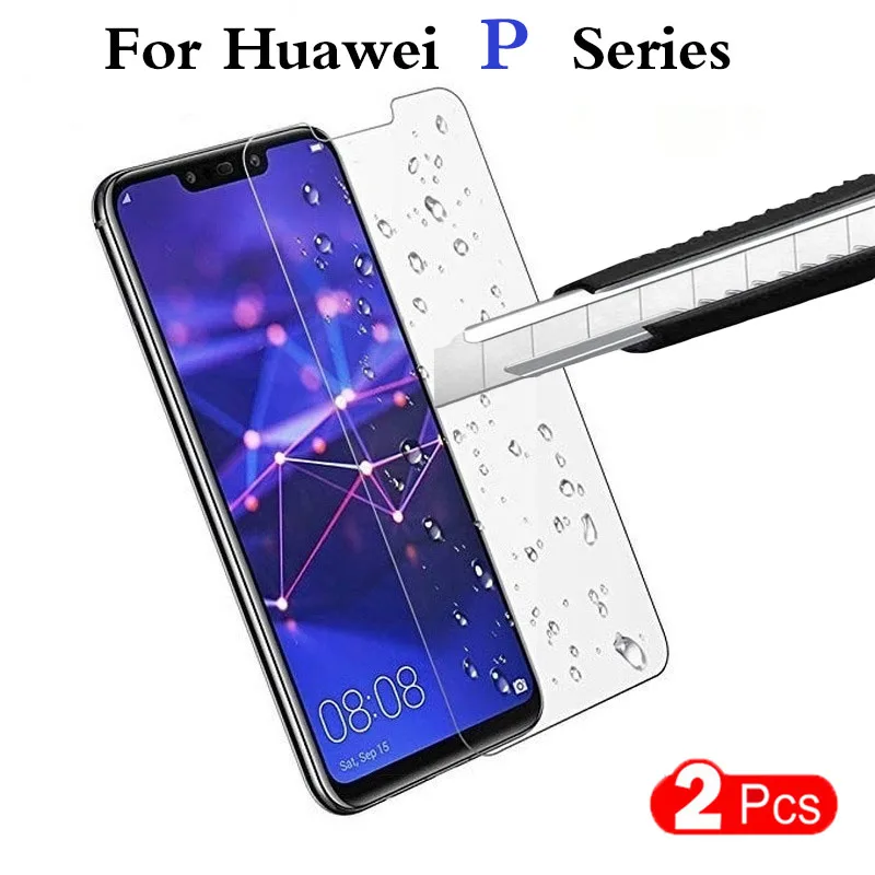 

2pcs tempered glass for huawei p30 p20 p10 p9 lite pro plus mini 2019 protective film HD screen p20lite p30pro protector Glas 9h