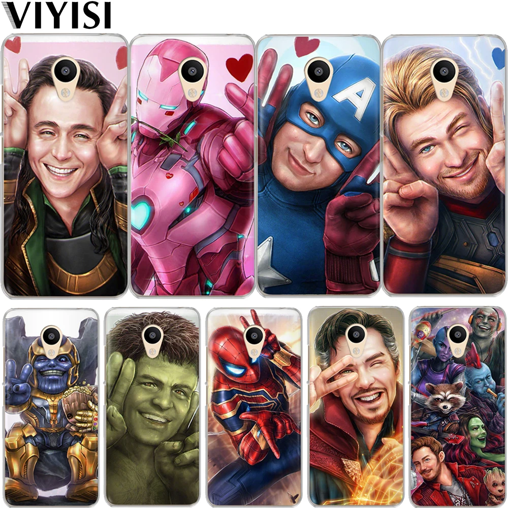 

Luxury Marvel Avengers Spider-Man Iron Man Etui Case For Meizu M6 Note M5S 5C M3s 3 M5 Note Pro6 U10 U20 16th Coque Fundas Cover
